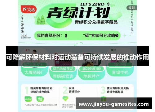 可降解环保材料对运动装备可持续发展的推动作用